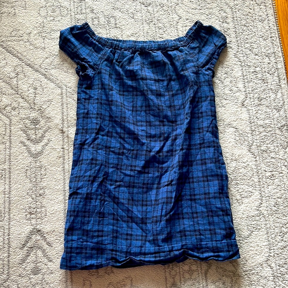 Like new Madewell off-the-shoulder plaid shift dress - Picture 2 of 6